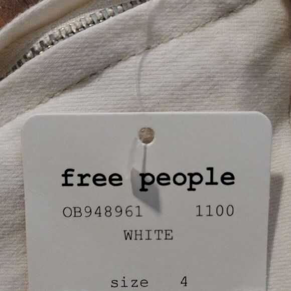 Free People "Livin It Up" Mini Pencil Skirt in White, Size 4 / Small NWT - Picture 7 of 12